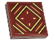 Part No: 3068pb2264  Name: Tile 2 x 2 with Gold Square and Lines with Black Outlines Pattern (Sticker) - Set 76416