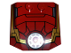 Part No: 45677pb093  Name: Wedge 4 x 4 x 2/3 Triple Curved with Iron Man Armor and Round Arc Reactor Pattern