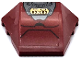 Part No: 64225pb071  Name: Wedge 4 x 3 Triple Curved No Studs with Gold, Dark Red and Dark Bluish Gray Iron Man Hulkbuster Armor Plates Pattern (Sticker) - Set 76105
