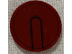 Part No: 67095pb003  Name: Tile, Round 3 x 3 with Iron Man Helmet Black Circle and Tab Pattern