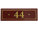 Part No: 69729pb185  Name: Tile 2 x 6 with Gold Border and '44' Pattern (Sticker) - Set 910044