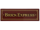 Part No: 69729pb186  Name: Tile 2 x 6 with Gold Border and 'BRICK EXPRESS' Pattern (Sticker) - Set 910044