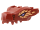 Part No: 72362pb07  Name: Dragon Head (Ninjago) Jaw with 2 Bar Handles on Back with Lavender Eyes and Nougat Scales Pattern