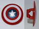 Part No: 75902pb01  Name: Minifigure, Shield Circular Convex Face with Bullseye with Captain America Star Pattern