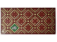 Part No: 83496pb03  Name: Tile, Modified 4 x 8 Inverted with Studs on Edges with Gold Squares and Lines with Black Outlines and HP Slytherin House Snake on Green Background Pattern (Sticker) - Set 76416