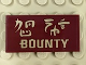 Part No: 87079pb0457  Name: Tile 2 x 4 with Ninjago Logogram 'BOUNTY' Pattern (Sticker) - Set 70618