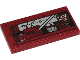 Part No: 87079pb0778  Name: Tile 2 x 4 with Silver Tractor Engine, Dark Red Metal Cover and Spider Web Pattern (Sticker) - Set 40423