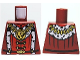 Part No: 973pb0697  Name: Torso Castle Kingdoms Lion Head Medallion and Fur Trim Pattern