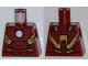 Part No: 973pb1101  Name: Torso Armor with White Circle Arc Reactor, Gold Panels Pattern (Iron Man Mark 7)