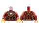 Part No: 973pb1390c01  Name: Torso Armor with White Circle and Gold Plates (Mark 42) Pattern / Dark Red Arms / Pearl Gold Hands