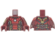 Part No: 973pb5769c02  Name: Torso Armor with White Circle, Red and Gold Plates and Silver Accents (Mark 43) Pattern / Dark Red Arms with Gold and Silver Plates Pattern / Dark Red Hands