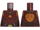 Part No: 973pb5970  Name: Torso SW Ahsoka Vest Top with Hole, Reddish Brown Belt, Gold Buckle and Necklace Pattern