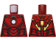 Part No: 973pb6116  Name: Torso Armor with Metallic Light Blue and White Circle Arc Reactor, Red Panels, Gold Trim on Back Pattern (Iron Man Mark 4)