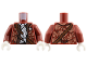 Part No: 973pb6391c01  Name: Torso Coat with Copper Leaves and Chain, White Scarf, Reddish Brown Crossbelt Pattern / Dark Red Arms / White Hands