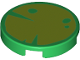 Part No: 14769pb455  Name: Tile, Round 2 x 2 with Bottom Stud Holder with Lime Lily Pad Pattern