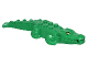 Part No: 18904c05pb01  Name: Alligator / Crocodile with 20 Teeth with Yellow Eyes without White Glints Pattern with White Technic, Pin 1/2