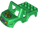 Part No: 20497pb02  Name: Duplo Car Body Off Road with Headlights, Giraffe, and Paw Print Pattern