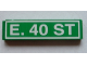 Part No: 2431pb0053  Name: Tile 1 x 4 with 'E. 40 ST' Pattern (Sticker) - Set 4850