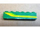 Part No: 3009pb187R  Name: Brick 1 x 6 with Lime and Yellow Stripes Pattern Model Right Side (Sticker) - Set 4589