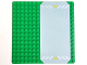 Part No: 30225p01  Name: Baseplate, Road 16 x 16 with Light Gray Driveway, White Danger Stripes, and Yellow Triangles Pattern