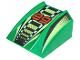 Part No: 30602pb007  Name: Slope, Curved 2 x 2 Lip with '89', Lime/Black/White Stripes Pattern