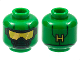 Part No: 3626cpb1452  Name: Minifigure, Head Scuba Mask with Yellow Goggles and 'H' on Back Pattern (Hydra Diver) - Hollow Stud