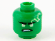 Part No: 3626cpb2640  Name: Minifigure, Head Yellowish Green Eyes and Spinjitzu Burst Electricity with Lopsided Frown Pattern (Lloyd) - Hollow Stud