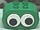 Part No: 4258c01pb01  Name: Duplo, Brick 2 x 4 x 2 Rounded Ends with Moving Black and White Eyes