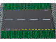 Part No: 44336pb01  Name: Baseplate, Road 32 x 32 6-Stud Straight with Dark Gray Road, Yellow Dashed Lines and Storm Drains Pattern