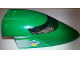 Part No: 54092c01pb06  Name: Aircraft Fuselage Forward Top Curved 8 x 16 x 5 with Trans-Black Glass with Box and Arrows and Globe Pattern on Both Sides (Stickers) - Set 7734