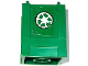 Part No: 61780pb006  Name: Container, Box 2 x 2 x 2 - Top Opening with Green Recycling Arrows in White Circle Pattern (Sticker) - Set 70424