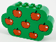 Part No: 6214px2  Name: Slope, Curved 8 x 2 x 4 Triple with 8 Studs with Red Apples Pattern