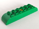 Part No: 6671c01  Name: Duplo, Toolo Brick 2 x 8 with Curved Tops