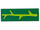 Part No: 69729pb130  Name: Tile 2 x 6 with Lime Mandrake Leaf Veins Pattern (Sticker) - Set 76433