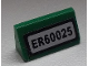 Part No: 85984pb031  Name: Slope 30 1 x 2 x 2/3 with 'ER60025' Pattern (Sticker) - Set 60025