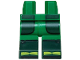Part No: 970c00pb1834  Name: Hips and Legs with Molded Dark Green Lower Legs / Boots and Printed Dark Green Coat Ends, Black Outline, Lime Bow Shaped Boot Tips Pattern