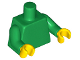 Part No: 973c020  Name: Torso Plain / Green Arms / Yellow Hands