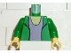 Part No: 973pb0285c01  Name: Torso Spider-Man Blazer over Light Violet Top Pattern (Mary Jane 2) / Green Arms / Yellow Hands