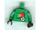 Part No: 973pb0783c01  Name: Torso Soccer Portuguese Goalie, Portuguese Flag Sticker Front, White Number Sticker Back Pattern (specify number in listing)  / Green Arms / Black Hands