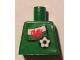 Part No: 973pb0826  Name: Torso Soccer Welsh Goalie, Welsh Flag Sticker Front, White Number Sticker Back Pattern (specify number in listing)
