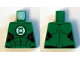 Part No: 973pb1860  Name: Torso Muscles Outline with Green Lantern Logo on White Background Pattern