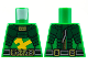 Part No: 973pb4312  Name: Torso Dark Green Armor, Gold Buckle, Bright Light Orange Bars Pattern