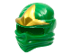 Part No: 98133pb01  Name: Minifigure, Headgear Ninjago Wrap with Gold 3 Point Emblem Pattern