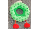 Part No: pri056  Name: Primo Cloth Round with Green Star, Green Circles, and Red Legs