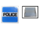 Part No: 2384pb07  Name: Electric, Light 2 x 2 Clip-On Plate with 'POLICE' Pattern