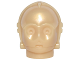 Part No: x134  Name: Minifigure, Head, Modified SW C-3PO / K-3PO Protocol Droid Plain