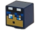 Part No: 19729pb078  Name: Minifigure, Head, Modified Cube with Pixelated Medium Nougat Face, Dark Azure Eyes, Blue Headband and Black Goggles Pattern (Minecraft Swamp Explorer)