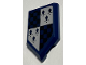 Part No: 22385pb221  Name: Tile, Modified 2 x 3 Pentagonal with Dark Blue and Light Bluish Gray Ravenclaw Banner Pattern (Sticker) - Set 76395