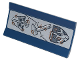 Part No: 2440pb022  Name: Vehicle, Spoiler / Plow Blade 6 x 3 with Hinge with Skull with Helmet, Hammer and Shield with Metal Plates and Rivets Pattern (Sticker) - Set 70840