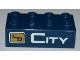 Part No: 3001pb088L  Name: Brick 2 x 4 with City Bank Logo and 'CITY' Pattern (Sticker) - Set 3661